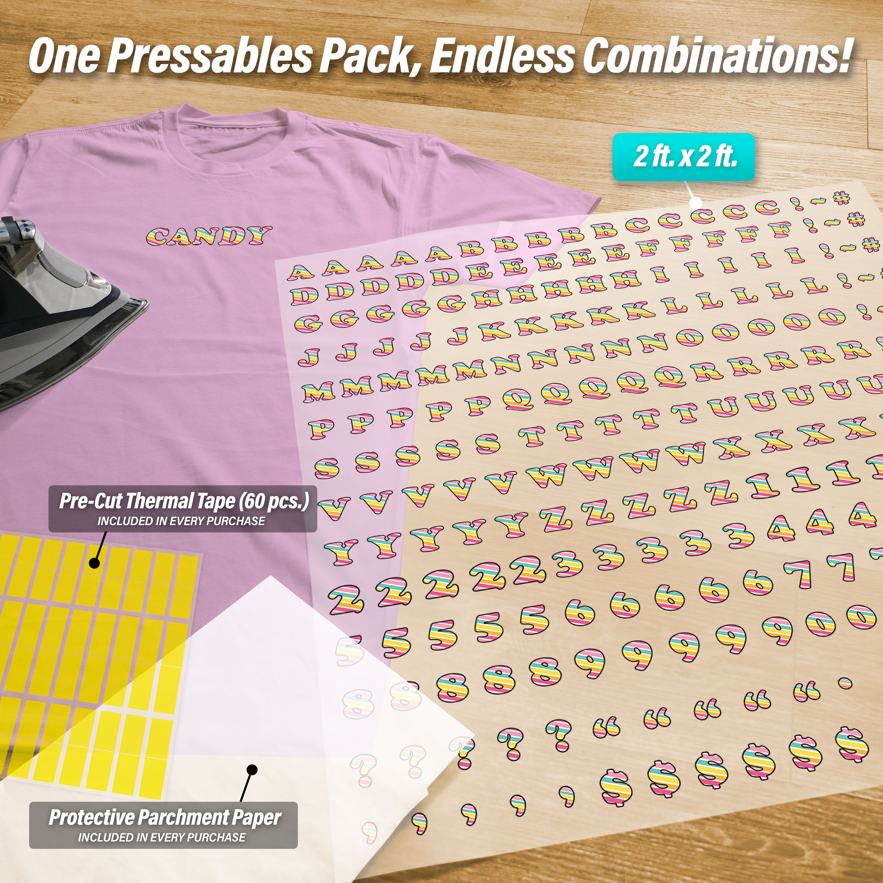 Candy Lettering Pressables Pack