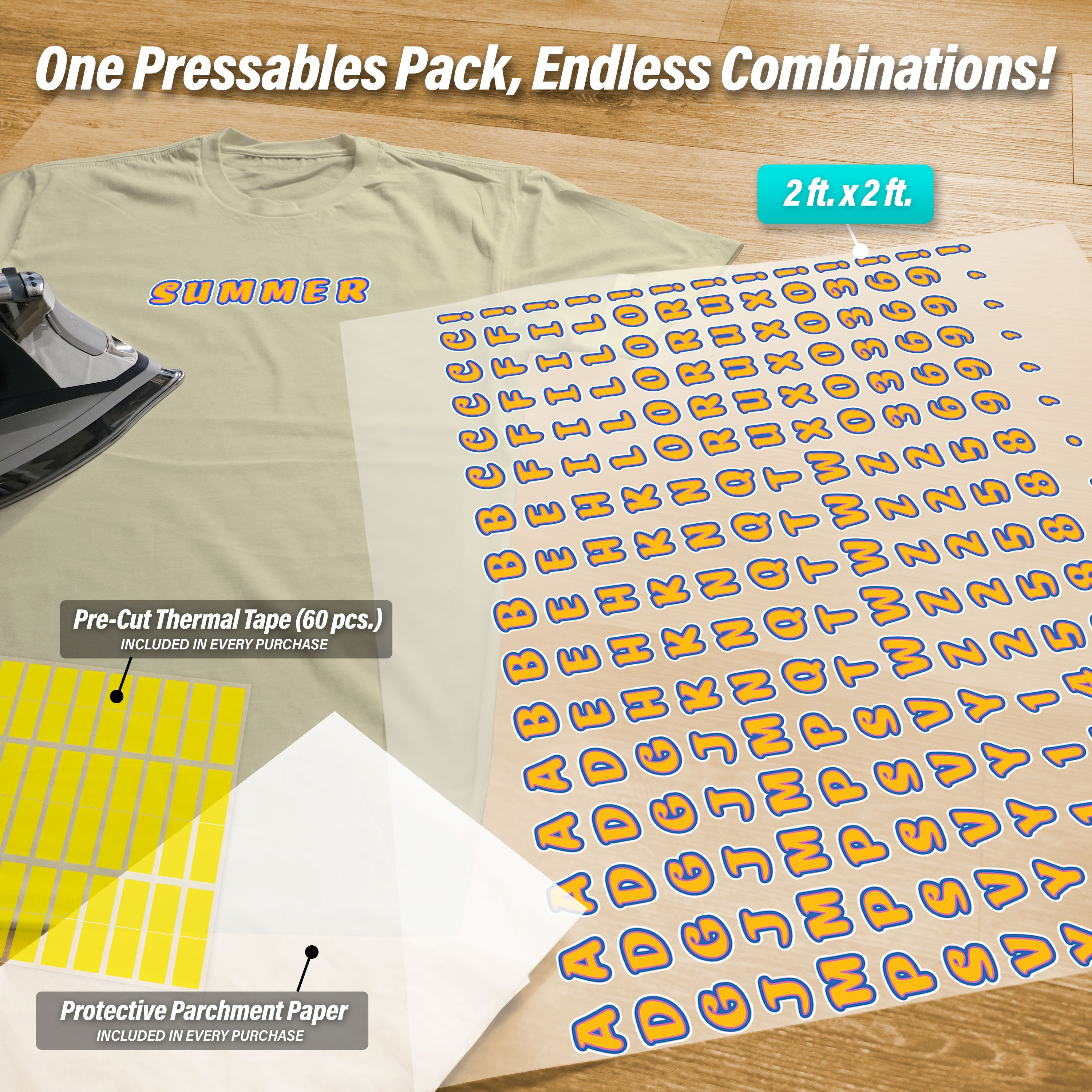 Summer Lettering Pressables Pack