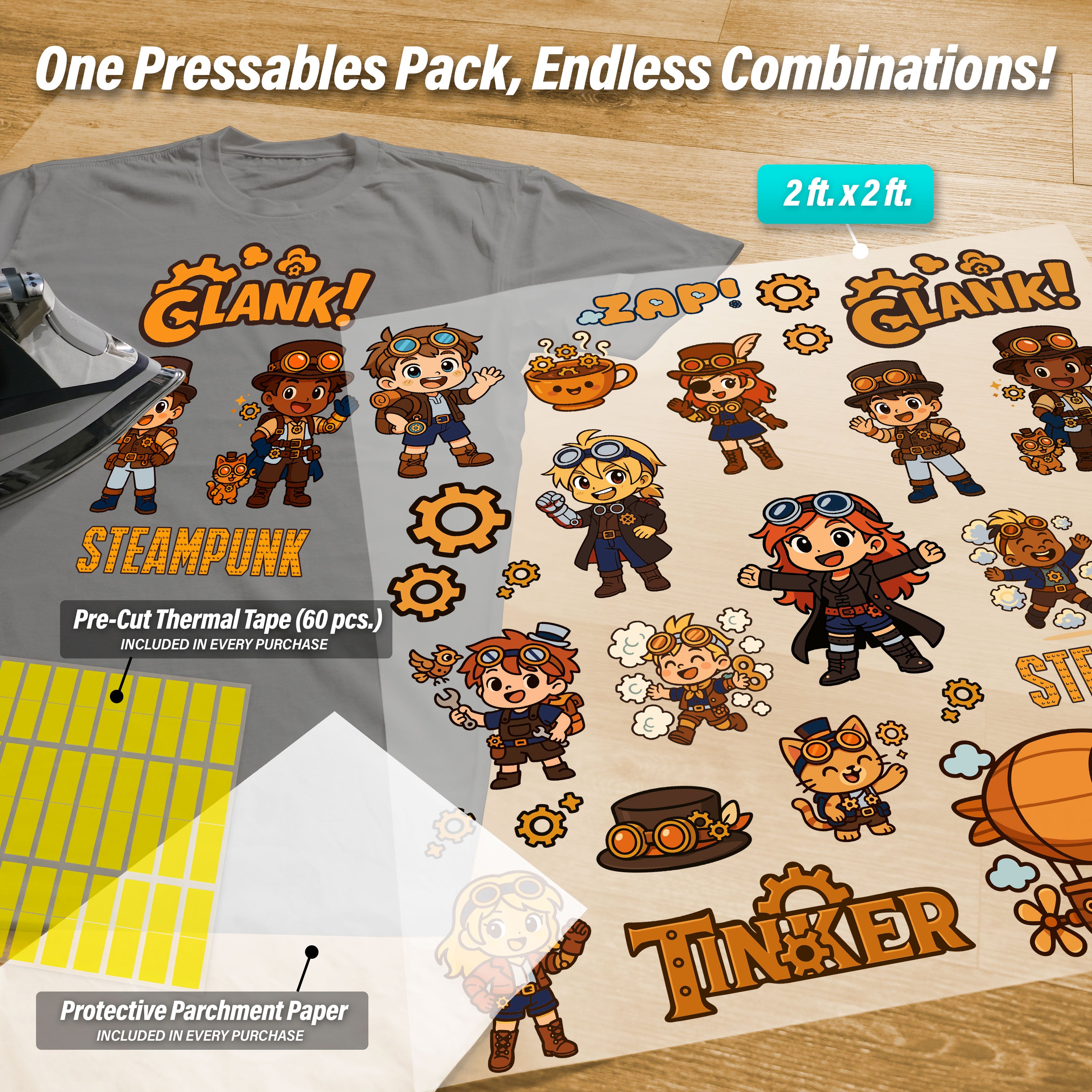 Steampunk Pressables Pack