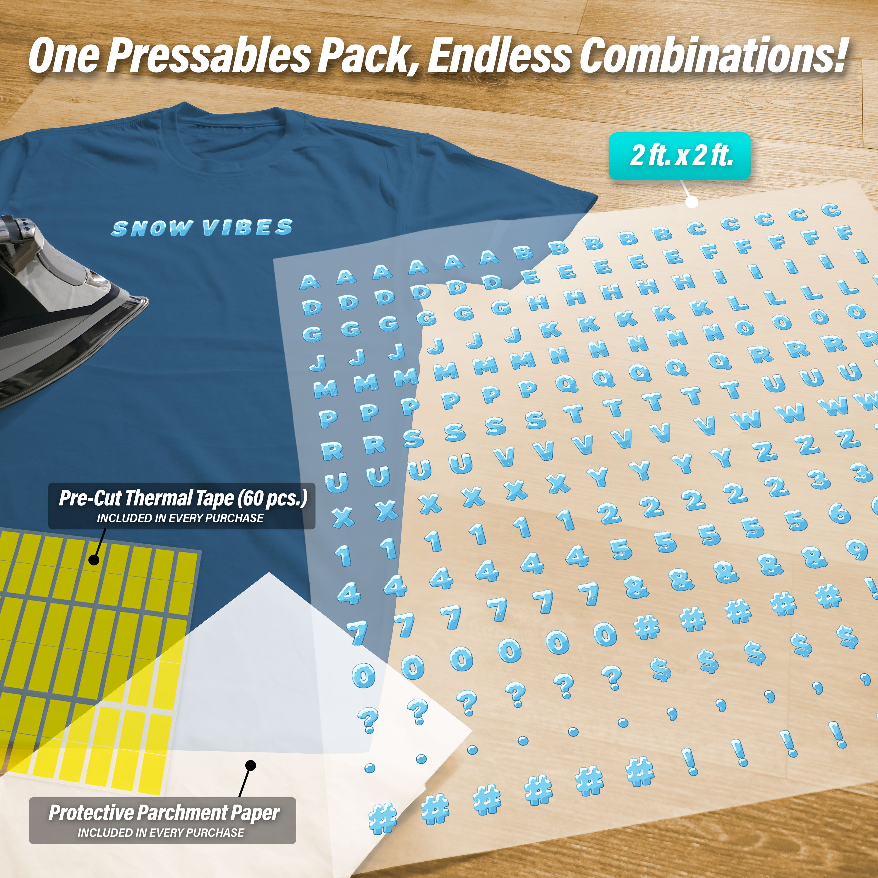 Snow Day Lettering Pressables Pack