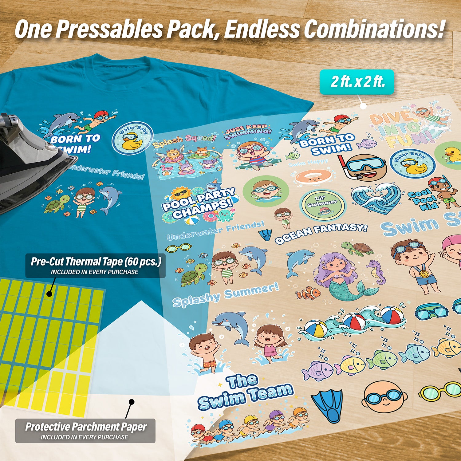 Swimming Pressables Pack