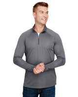 A4 N4268 Adult Daily Polyester 1/4 Zip