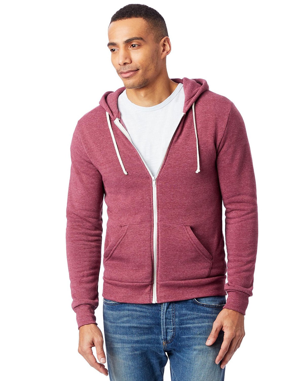 Alternative AA9590 Men's Rocky Eco-Fleece Zip Hoodie