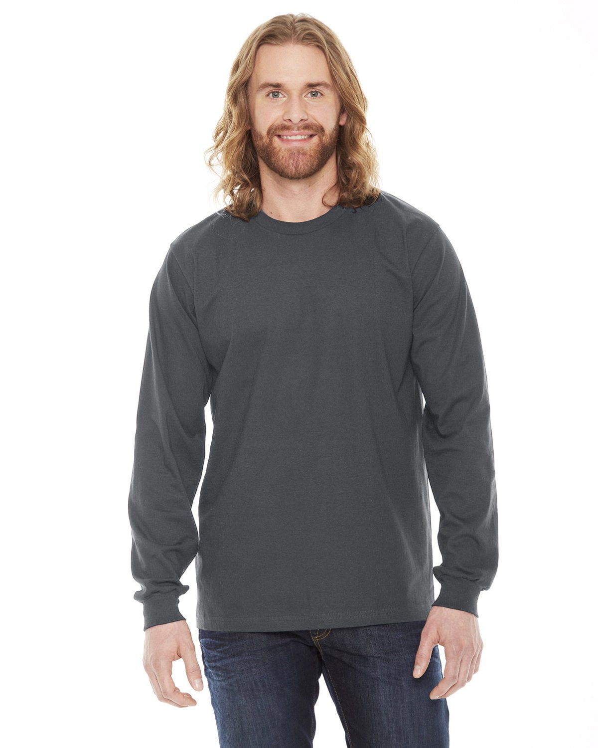 American Apparel 2007 Unisex Fine Jersey USA Made Long-Sleeve T-Shirt