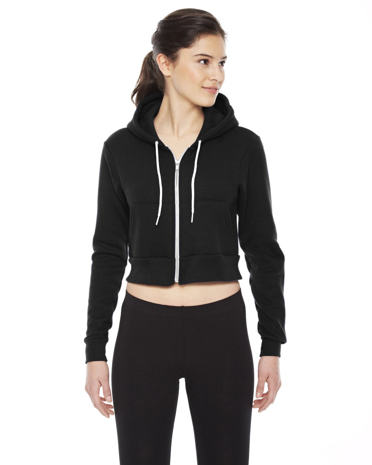 American Apparel F397W Ladies' Cropped Flex Fleece Zip Hoodie