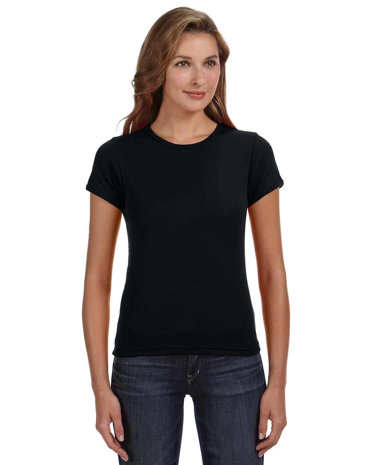 Anvil 1441 Ladies' 1x1 Baby Rib Scoop T-Shirt