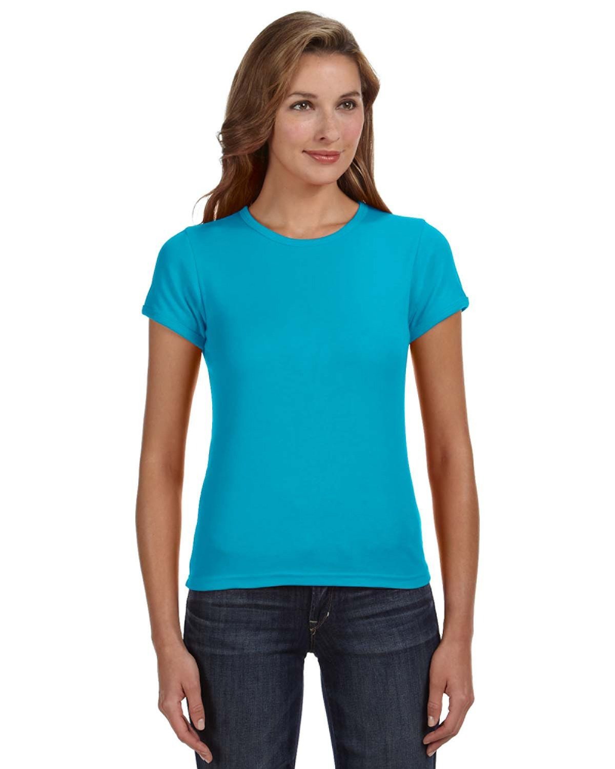 Anvil 1441 Ladies' 1x1 Baby Rib Scoop T-Shirt
