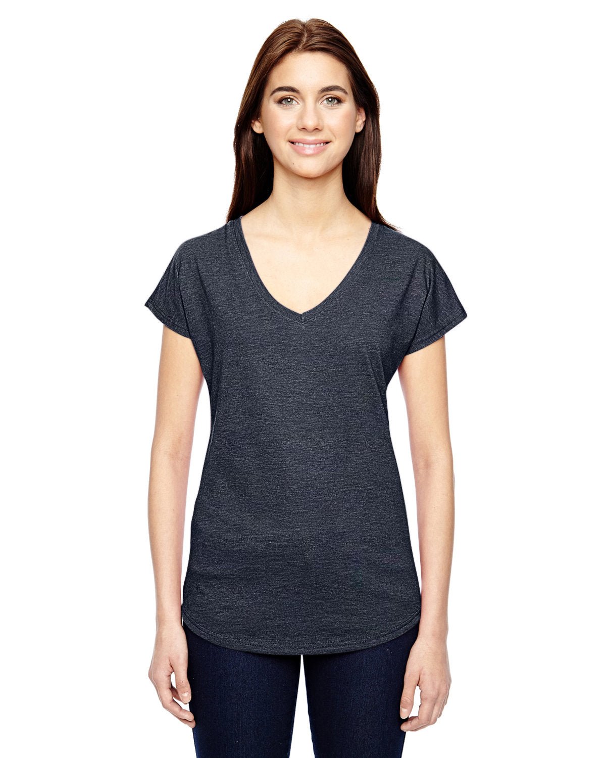 Anvil 6750VL Ladies' Triblend V-Neck T-Shirt