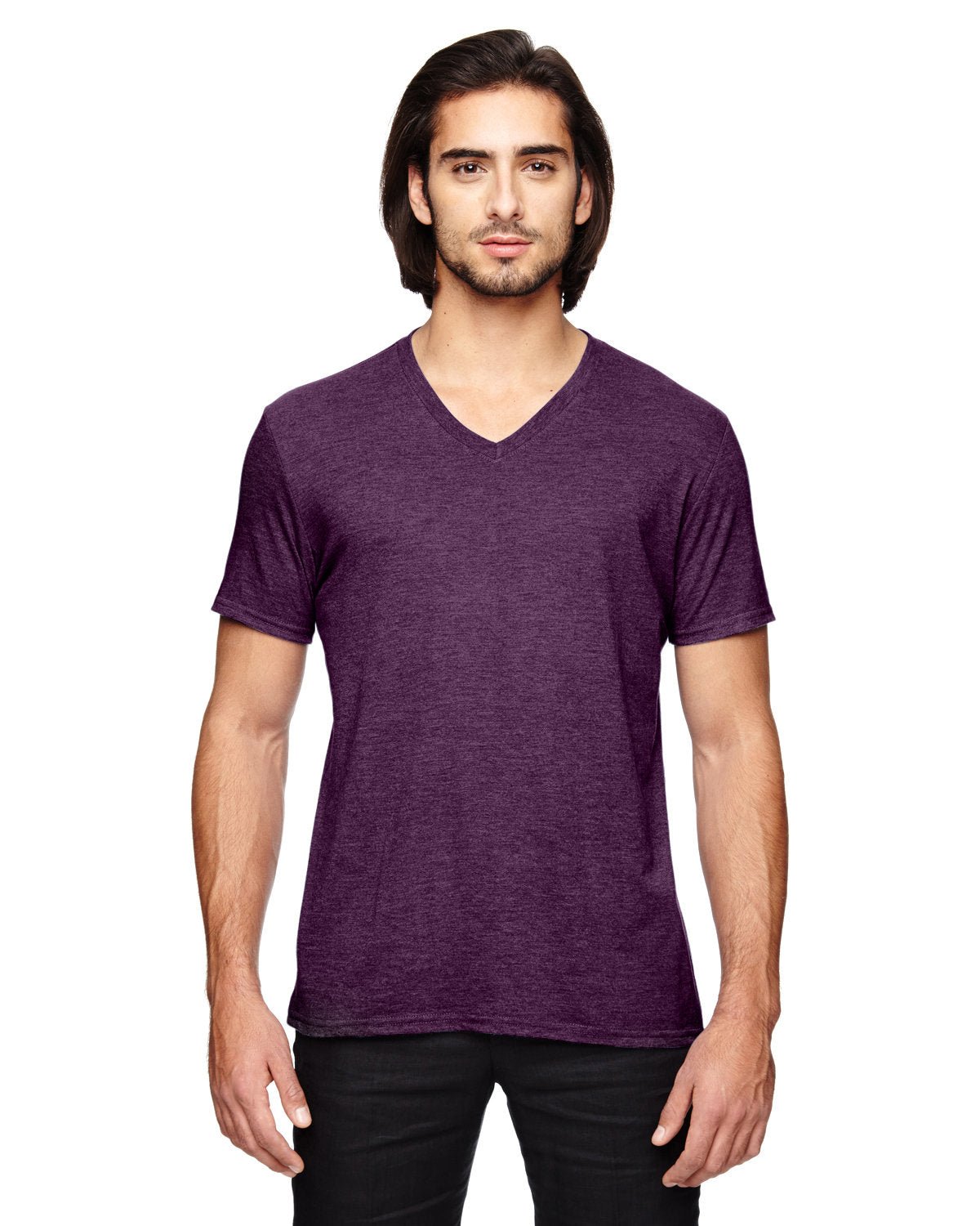 Anvil 6752 Adult Triblend V-Neck T-Shirt