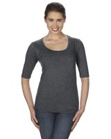 Anvil 6756L Ladies' Triblend Deep Scoop 1/2-Sleeve T-Shirt