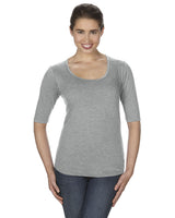 Anvil 6756L Ladies' Triblend Deep Scoop 1/2-Sleeve T-Shirt
