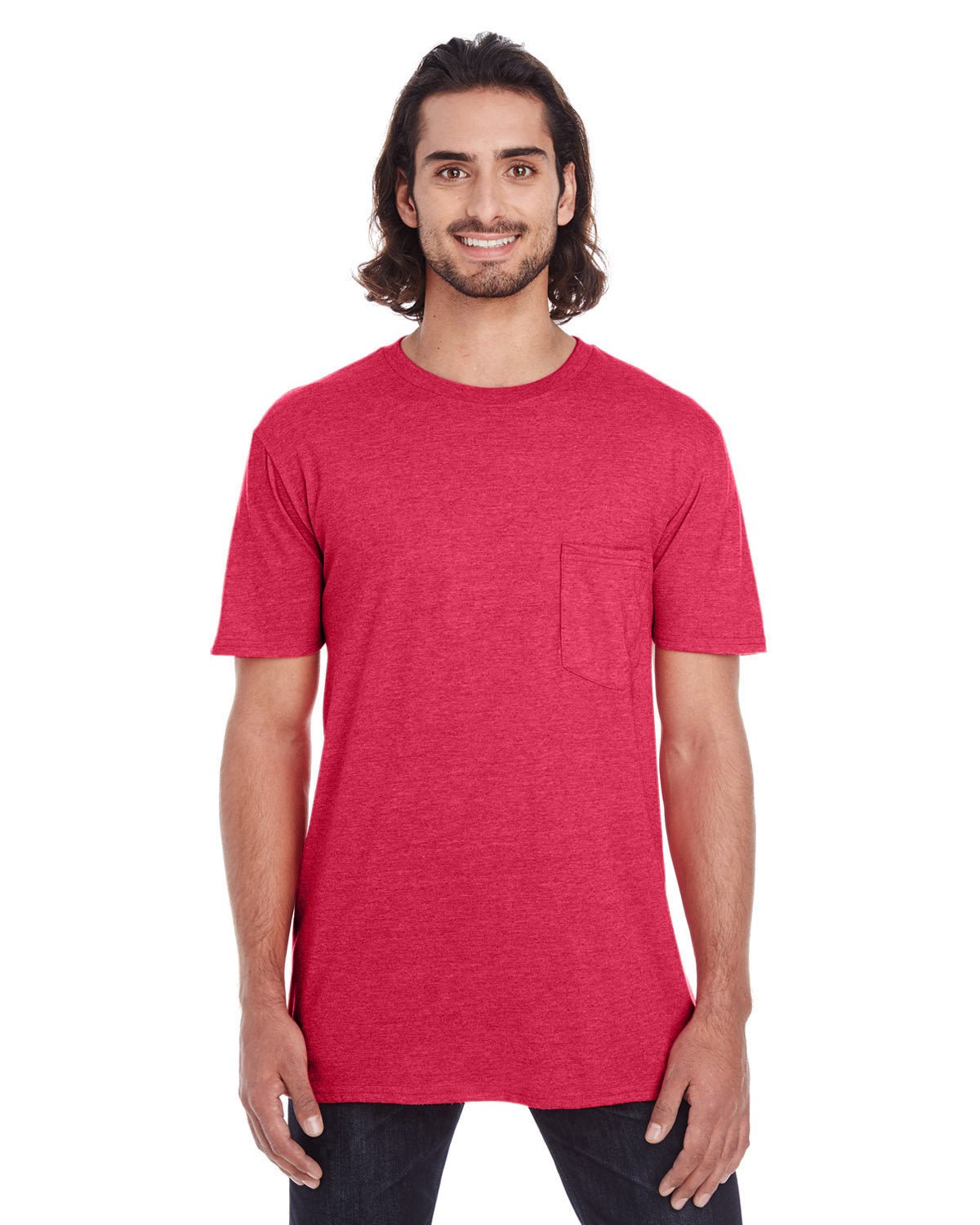 Anvil 983 Adult Lightweight Pocket T-Shirt
