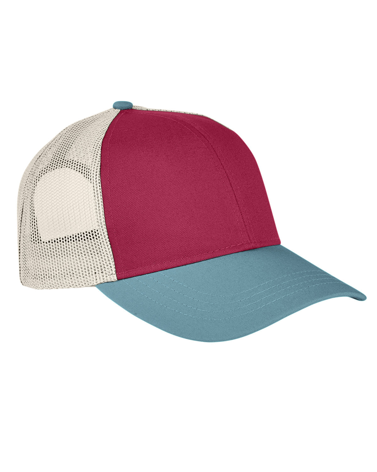 Authentic Pigment AP1919 Tri - Color Trucker Hat - Ninja Transfers