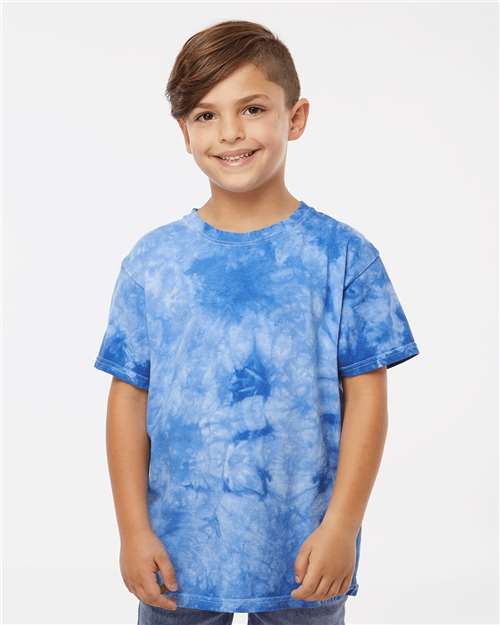 Dyenomite 20BCR Youth Crystal Tie - Dyed T-Shirt - Ninja Transfers