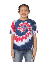 Dyenomite 20BMS Youth Multi - Color Spiral Tie - Dyed T-Shirt - Ninja Transfers