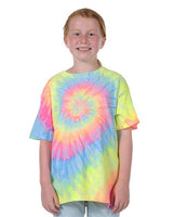 Dyenomite 20BMS Youth Multi - Color Spiral Tie - Dyed T-Shirt - Ninja Transfers