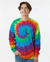Dyenomite 240MS Multi - Color Spiral Tie - Dyed Long Sleeve T-Shirt - Ninja Transfers