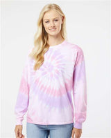 Dyenomite 240MS Multi - Color Spiral Tie - Dyed Long Sleeve T-Shirt - Ninja Transfers