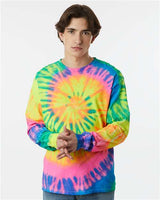 Dyenomite 240MS Multi - Color Spiral Tie - Dyed Long Sleeve T-Shirt - Ninja Transfers