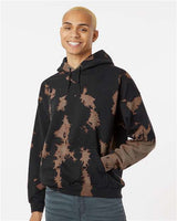 Dyenomite 680BW Essential Fleece Bleach Wash Hooded Sweatshirt - Ninja Transfers