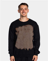 Dyenomite 681BW Essential Fleece Bleach Wash Crewneck Sweatshirt - Ninja Transfers