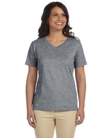 LAT L-3587 Ladies' Premium Jersey V-Neck T-Shirt