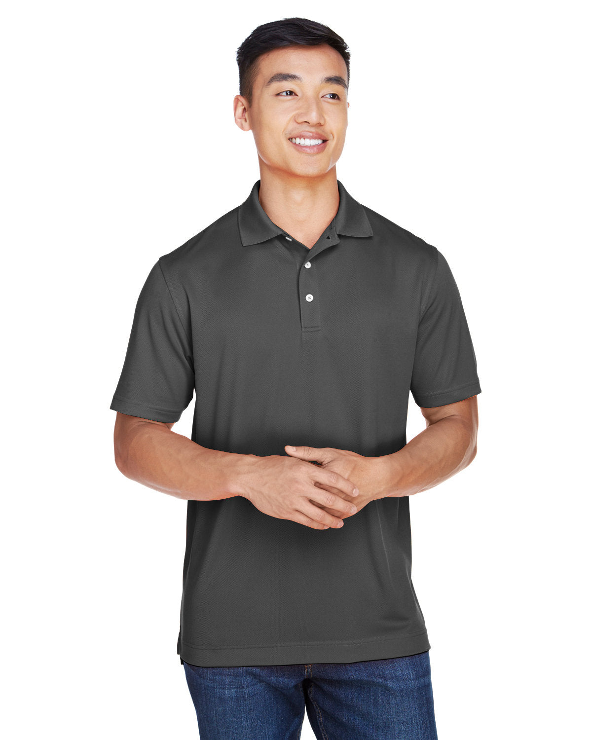 Harriton M353 Men's Double Mesh Polo