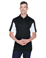 Harriton M355 Men's Side Blocked Micro-Piqu Polo