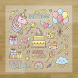 Magical Birthday Unicorn Pressables Pack
