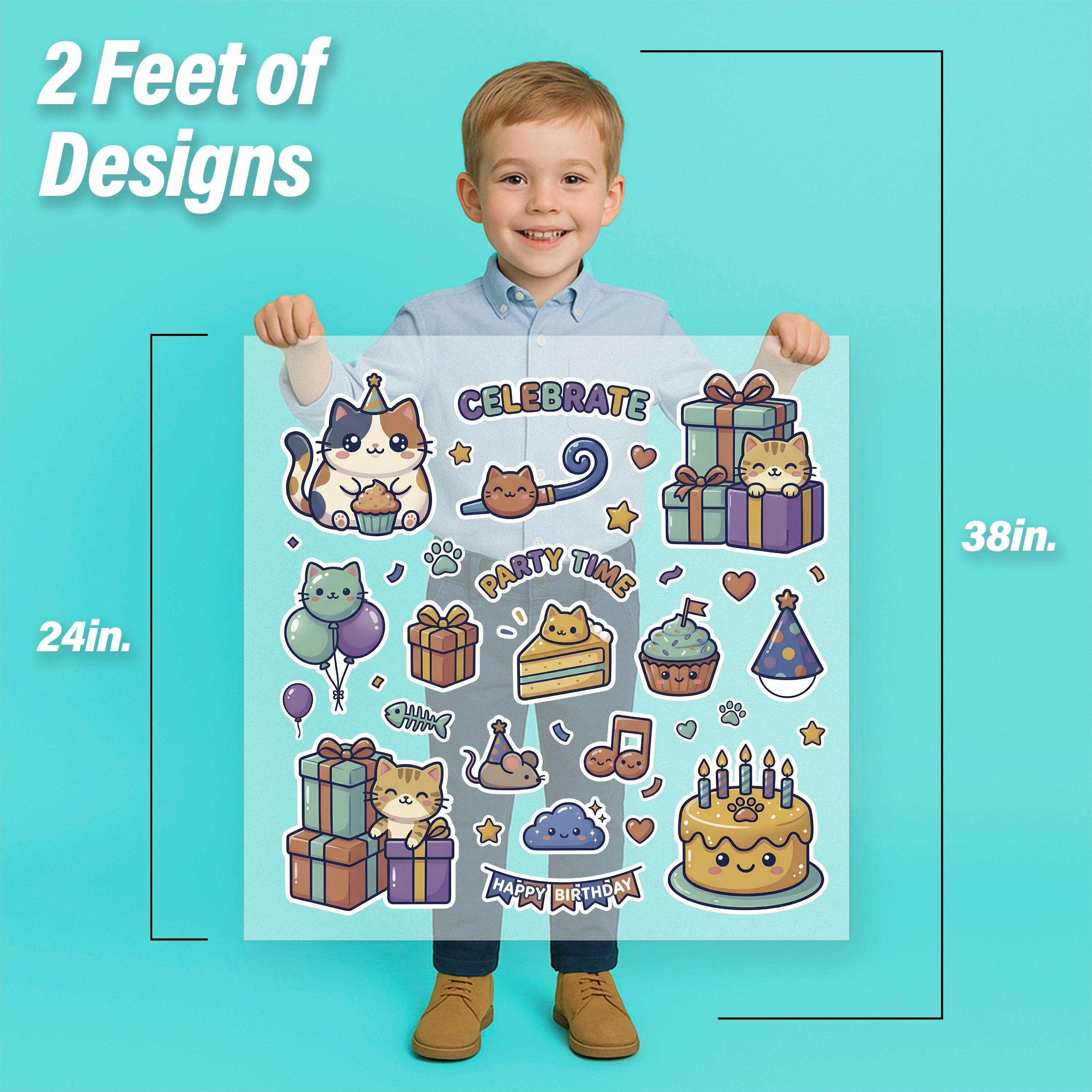 Purr-ty Cats Birthday Pressables Pack