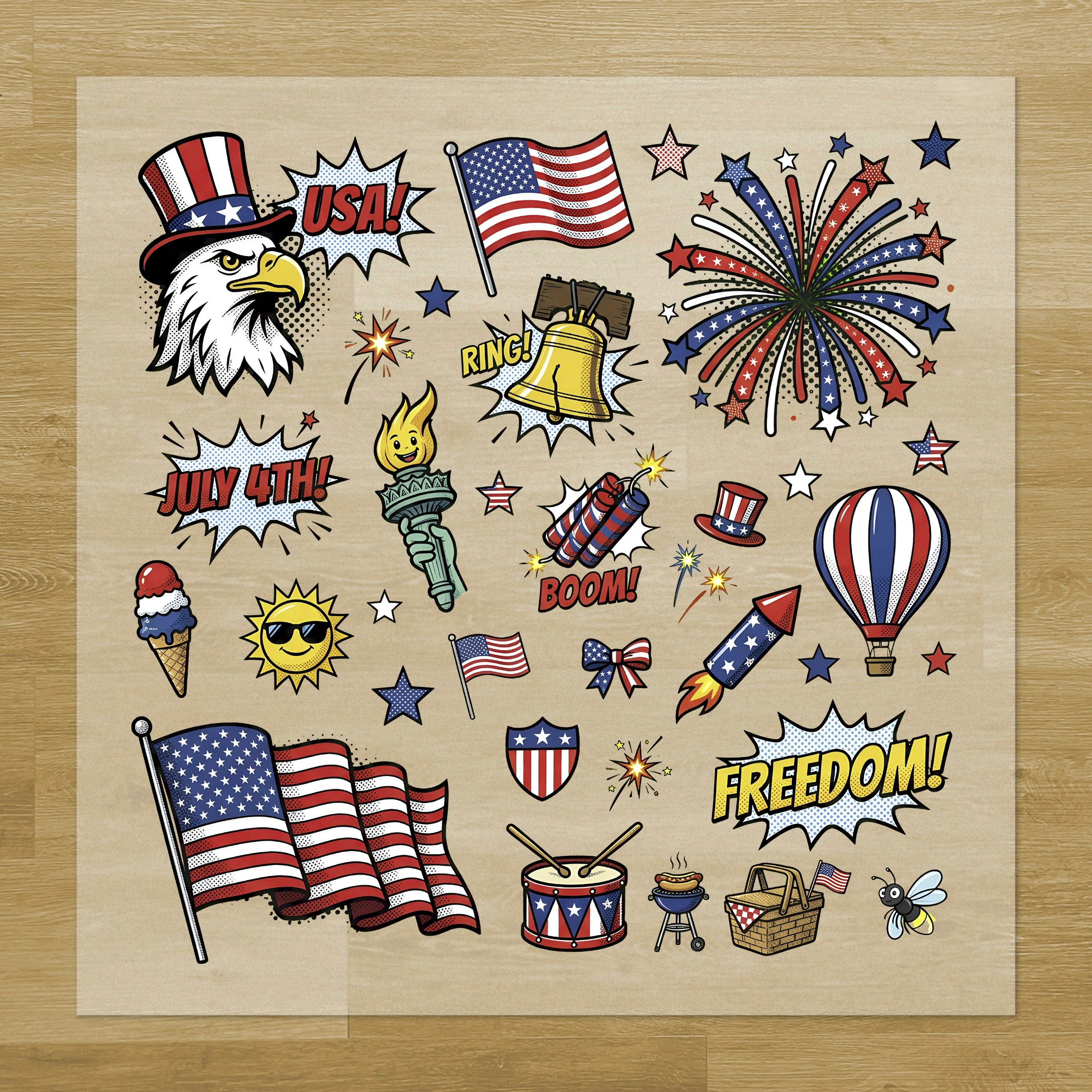 Patriotic Pop Art Pressables Pack