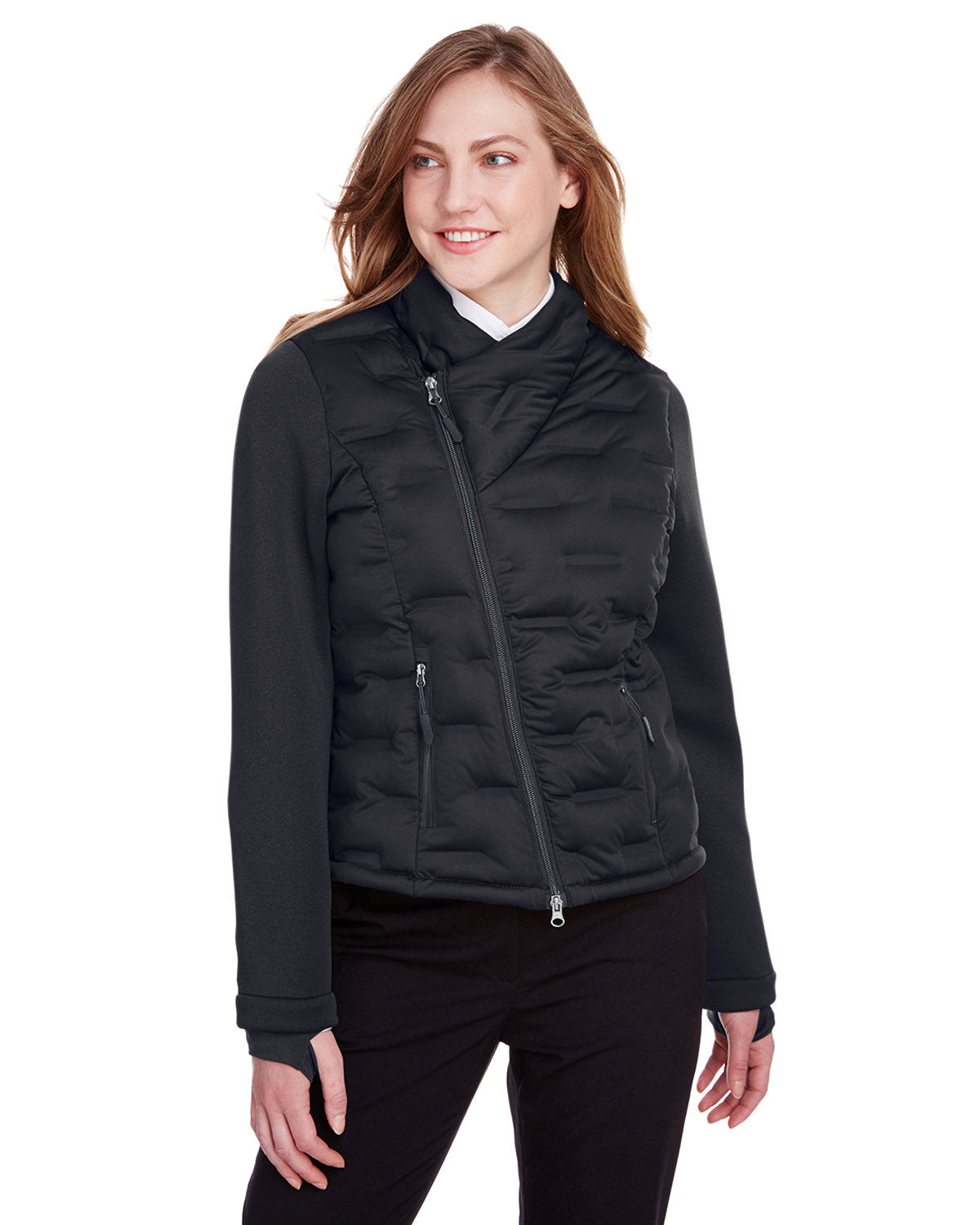 North End NE710W Ladies' Loft Pioneer Hybrid Bomber Jacket