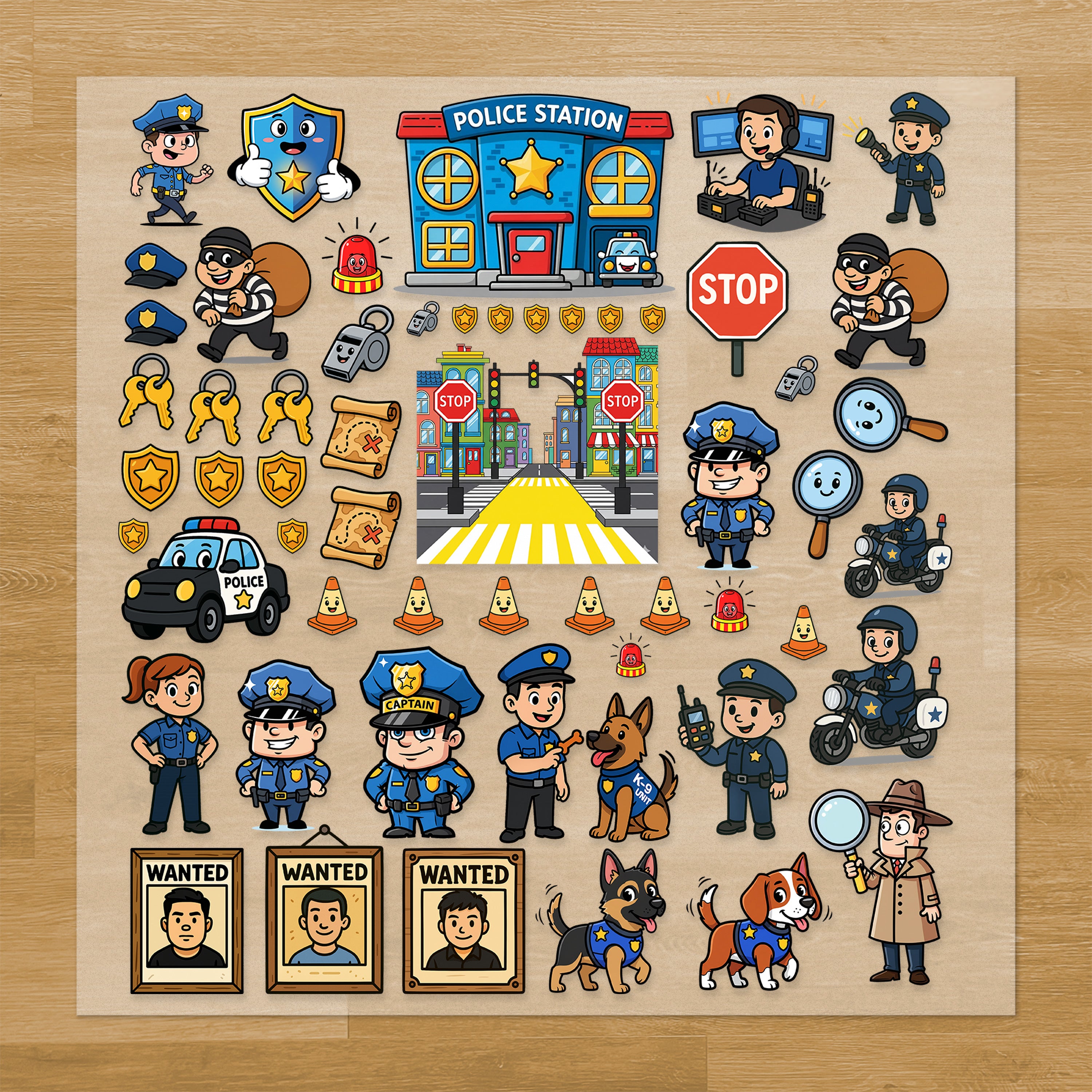 Build Your Own Police Station Pressables Pack