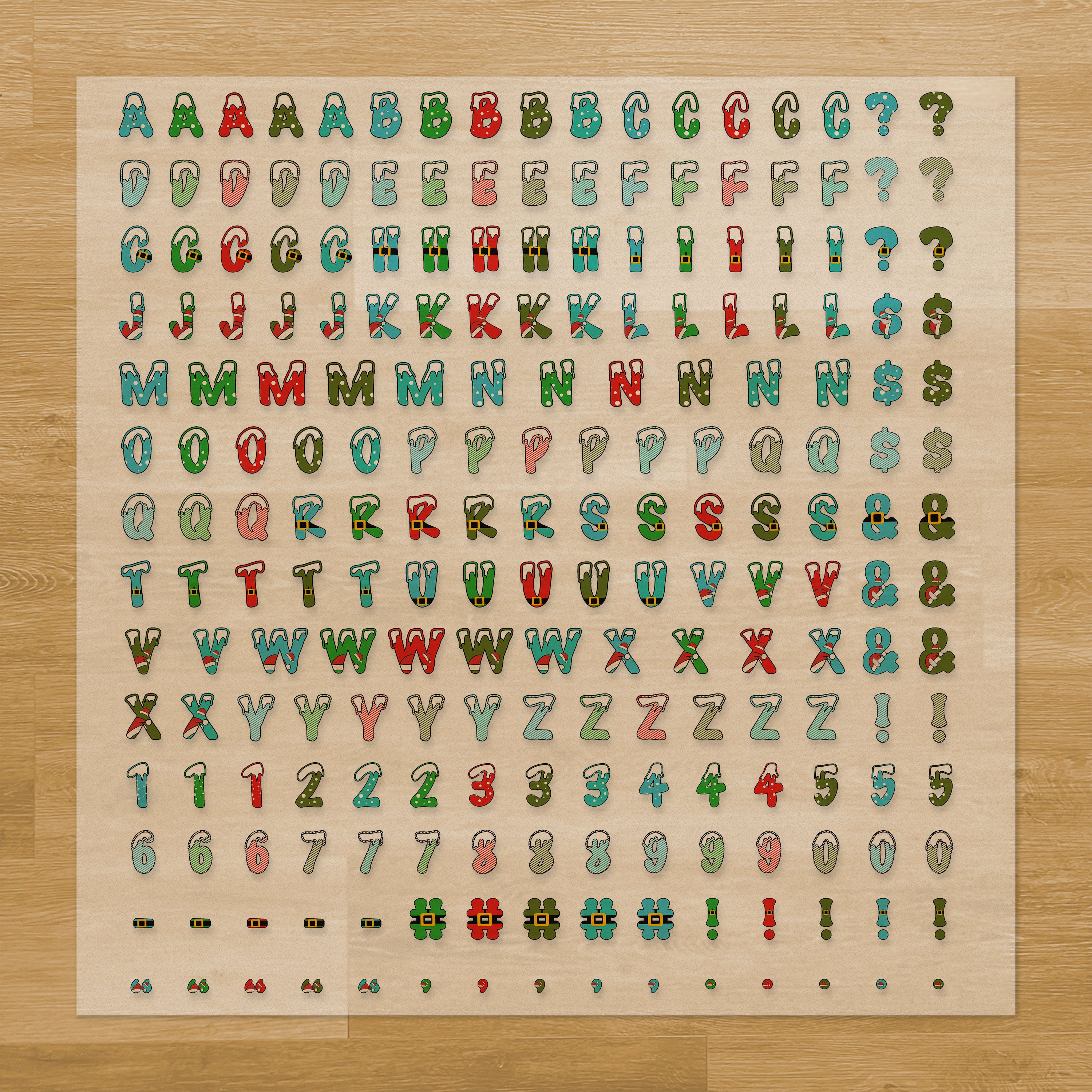 Christmas Lettering Pressables Pack