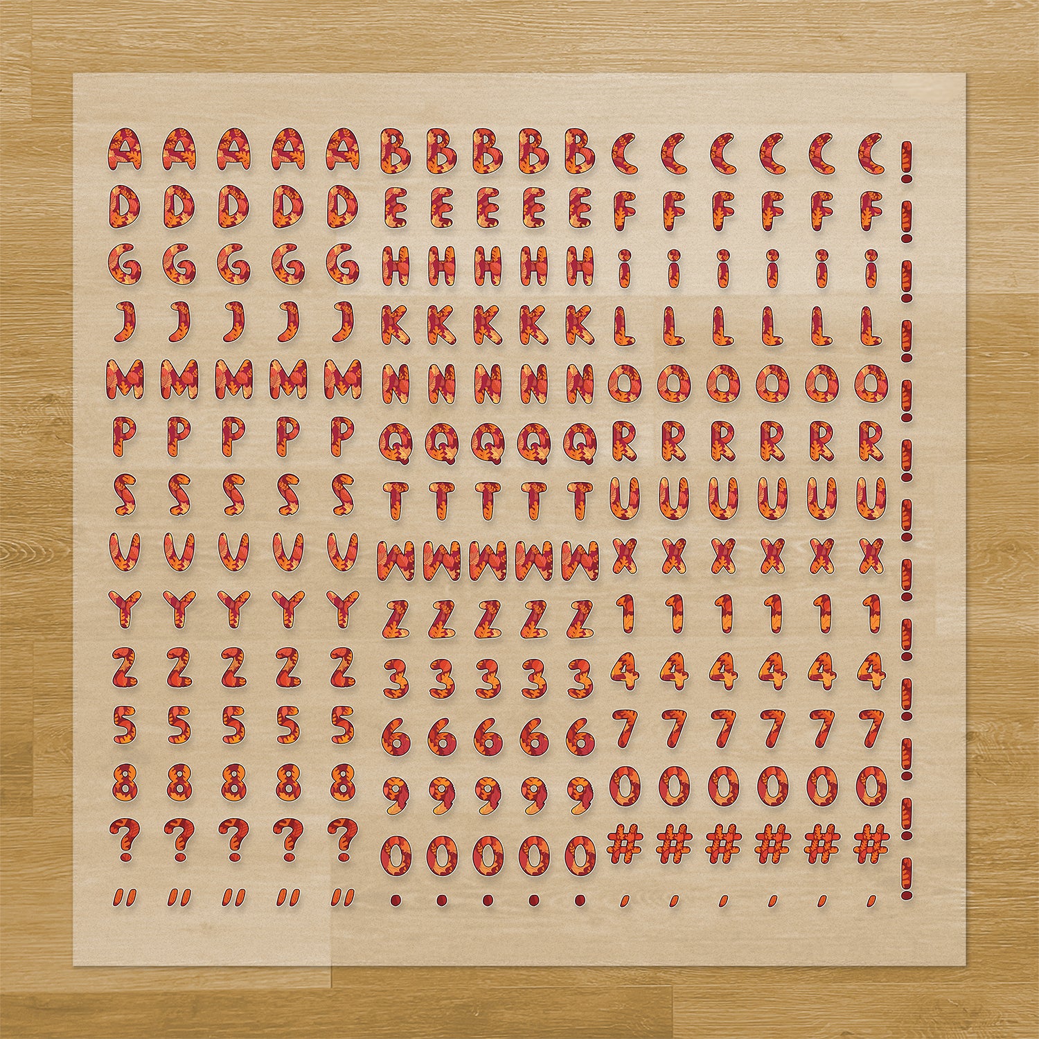 Autumn Lettering Pressables Pack