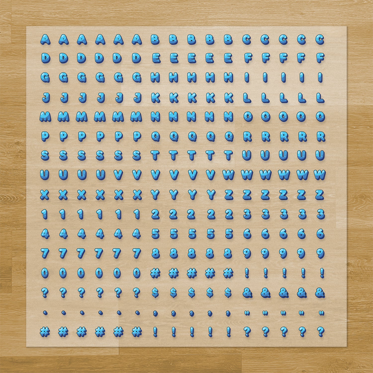 Ocean Lettering Pressables Pack