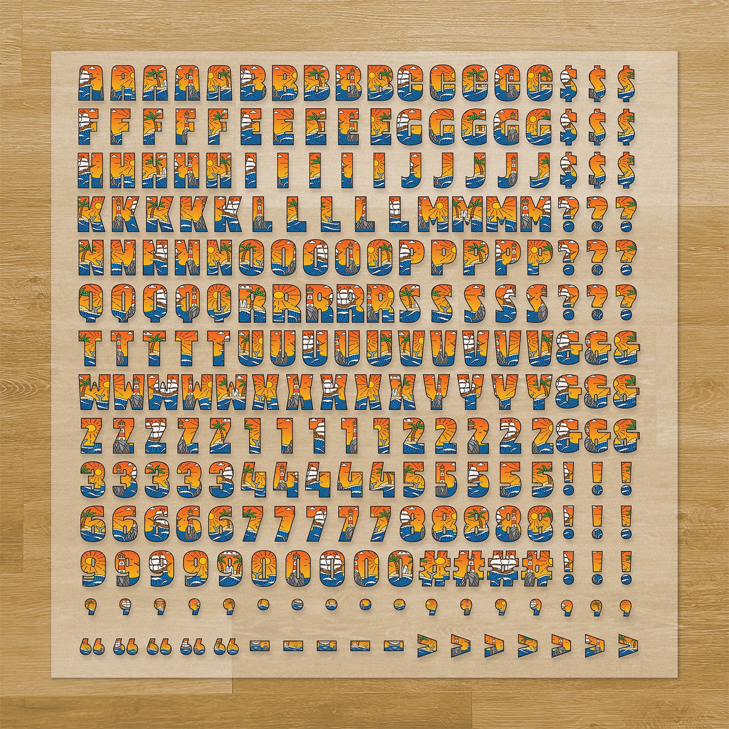 Sailing Lettering Pressables Pack