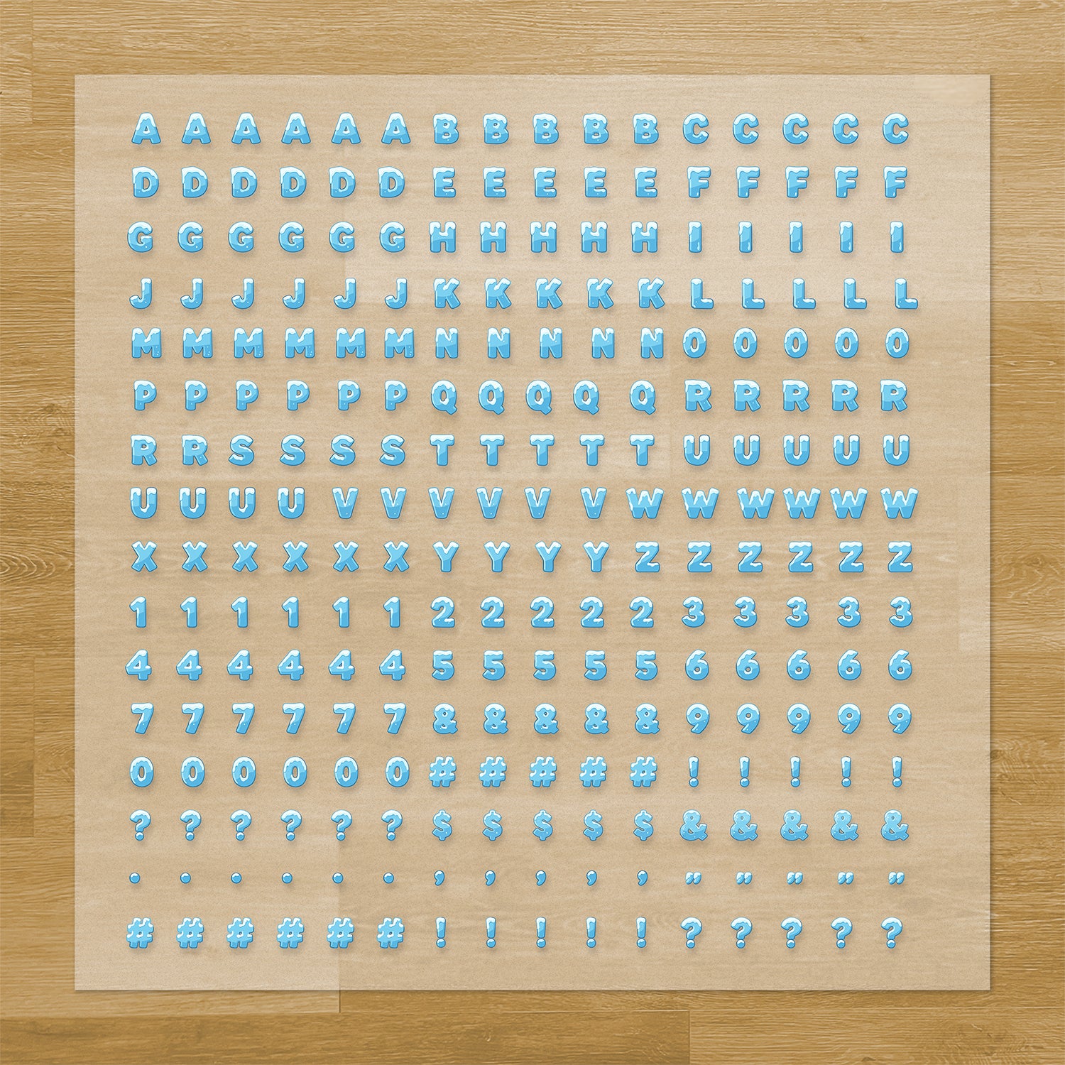 Snow Day Lettering Pressables Pack