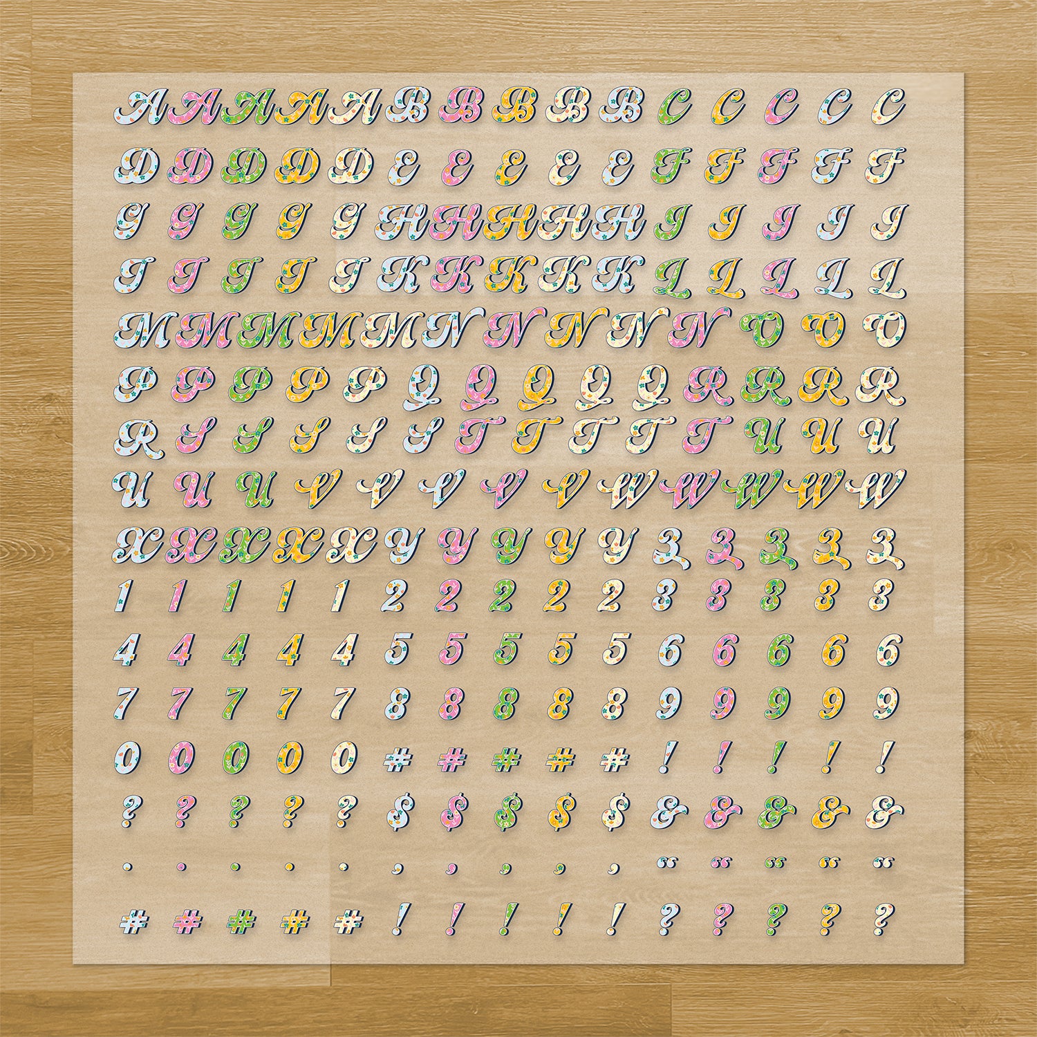 Spring Lettering Pressables Pack