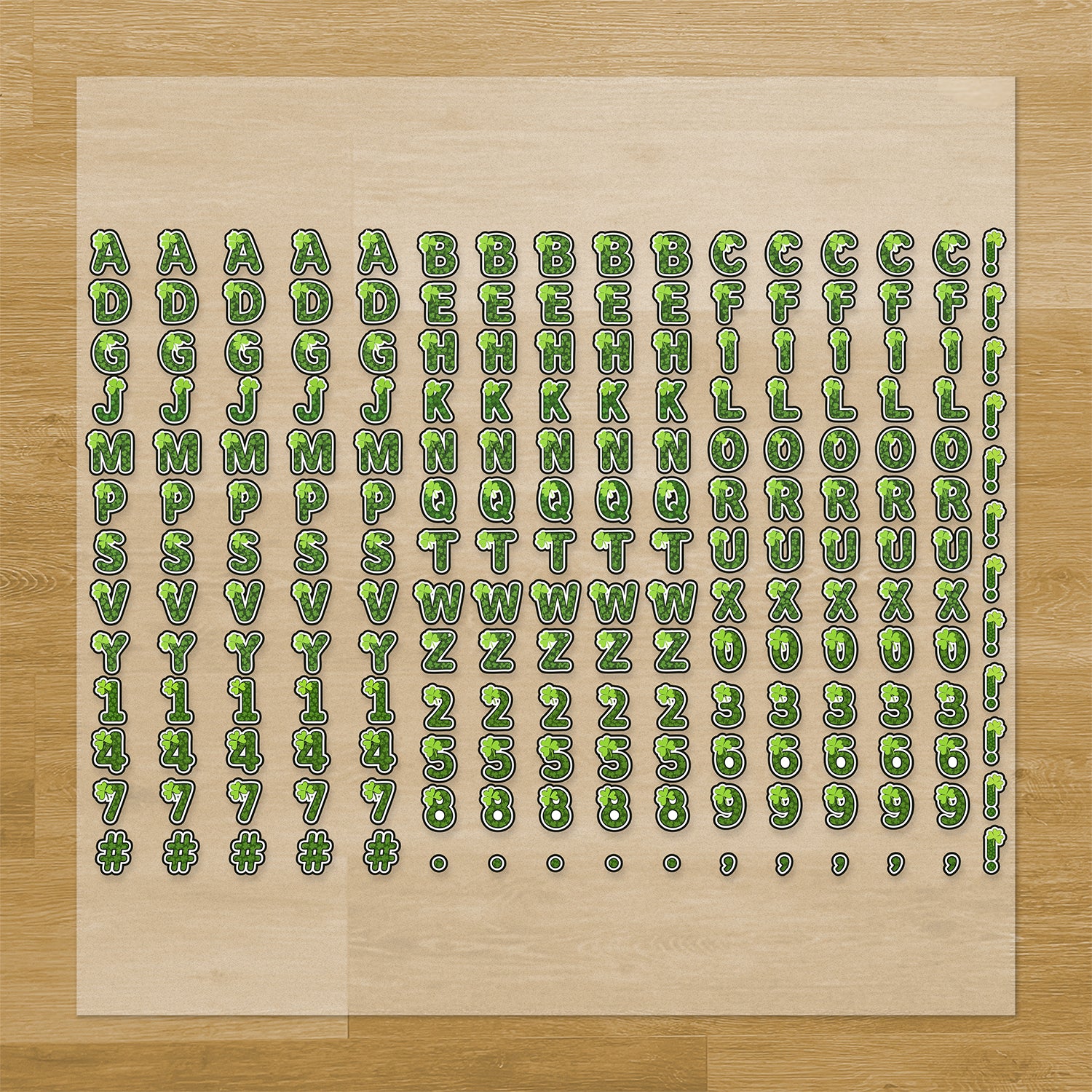 St. Patrick's Day Lettering Pressables Pack