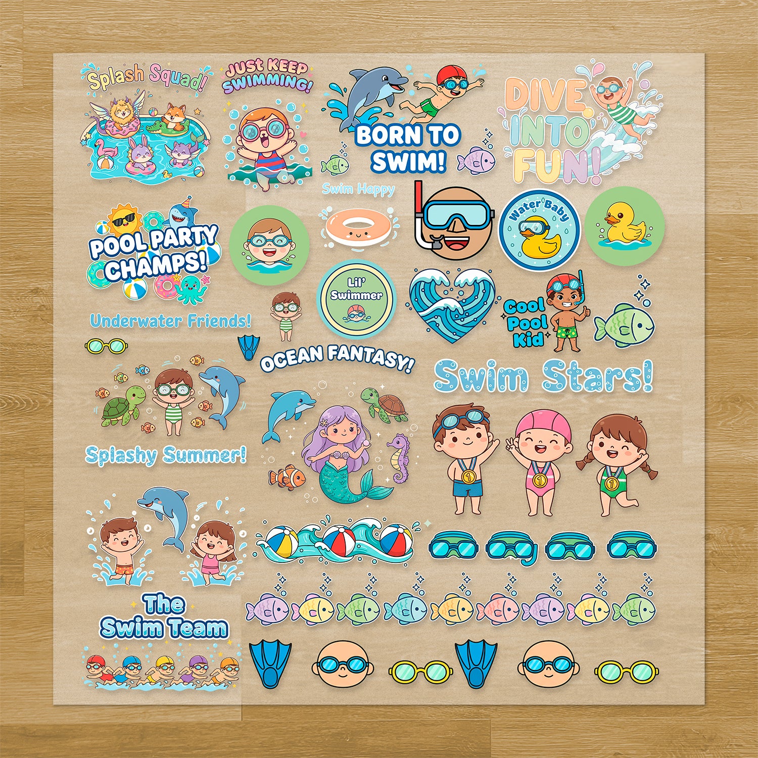 Swimming Pressables Pack