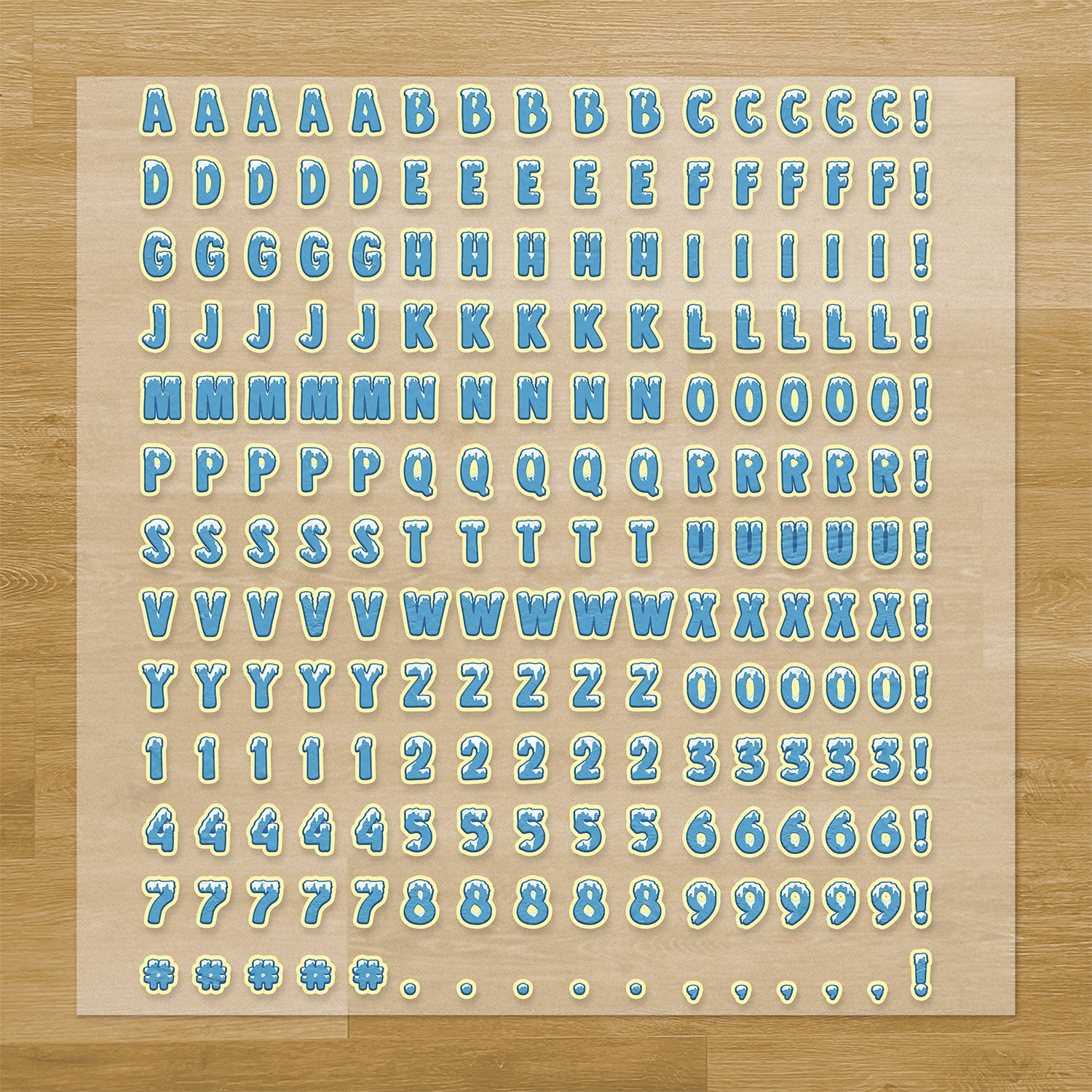 Winter Lettering Pressables Pack