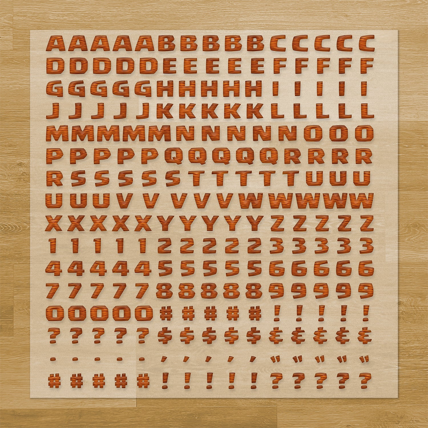 Woodland Lettering Pressables Pack