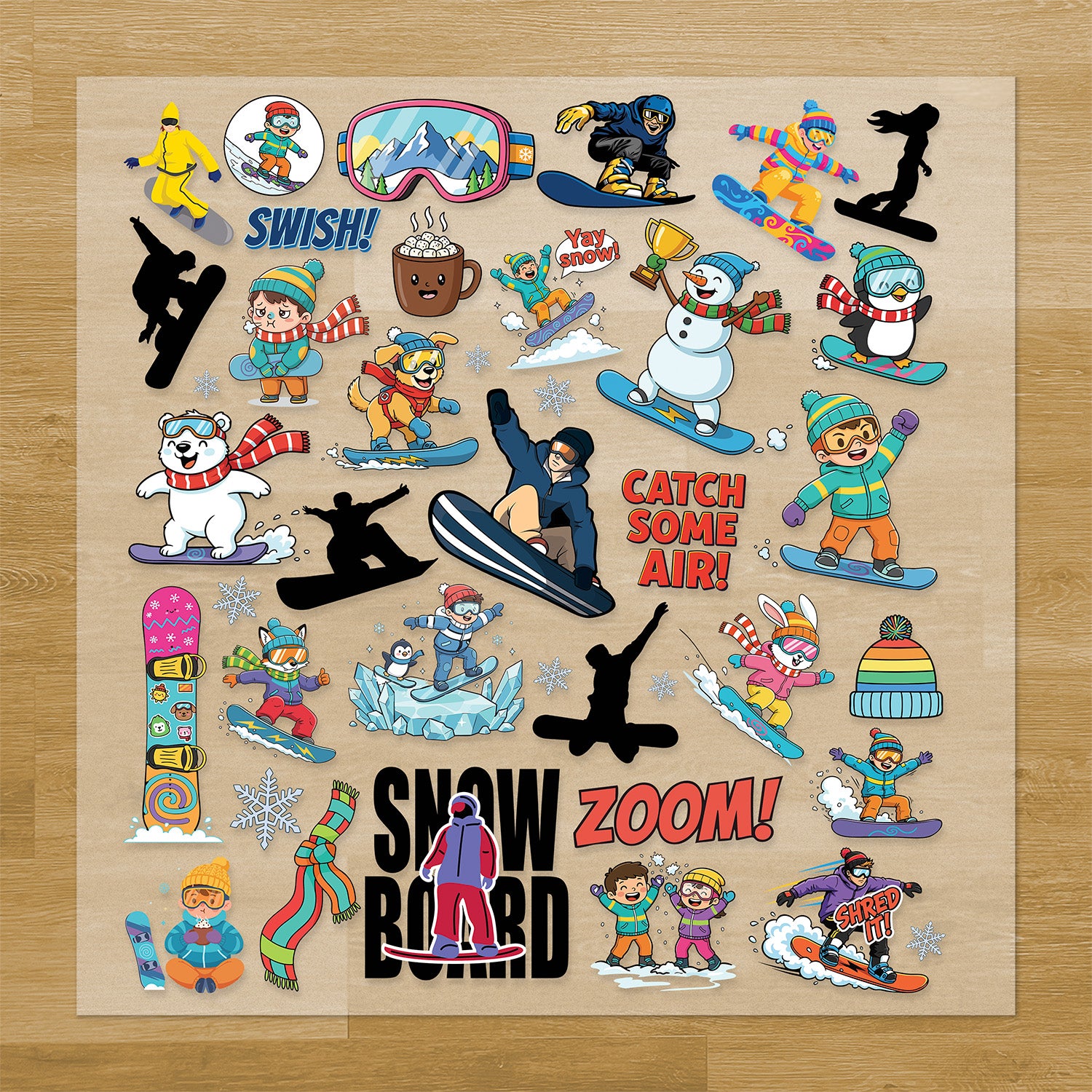 Snowboarding Pressables Pack