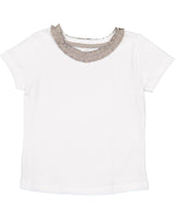 Rabbit Skins RS3329 Toddler Girls' Ruffle Neck T-Shirt