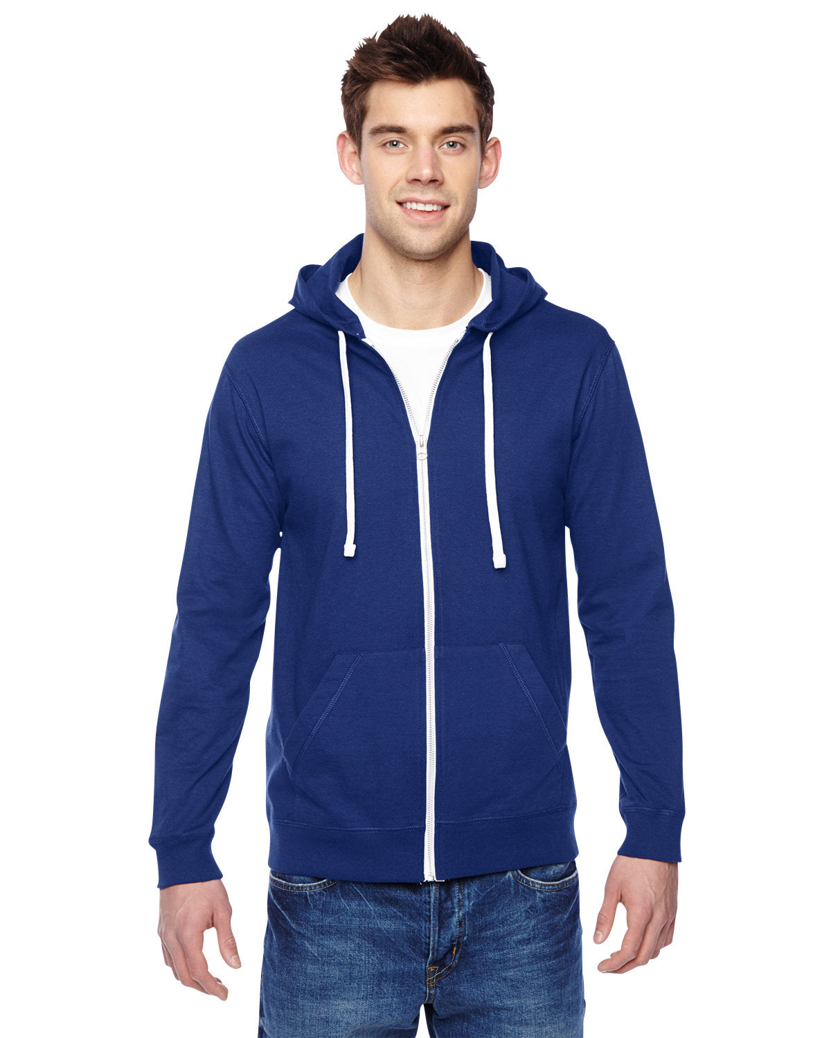 Fruit of the Loom SF60R Adult Sofspun Jersey Full-Zip Hooded Sweatshirt