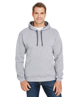 Fruit of the Loom SF77R Adult Sofspun Striped Hooded Sweatshirt