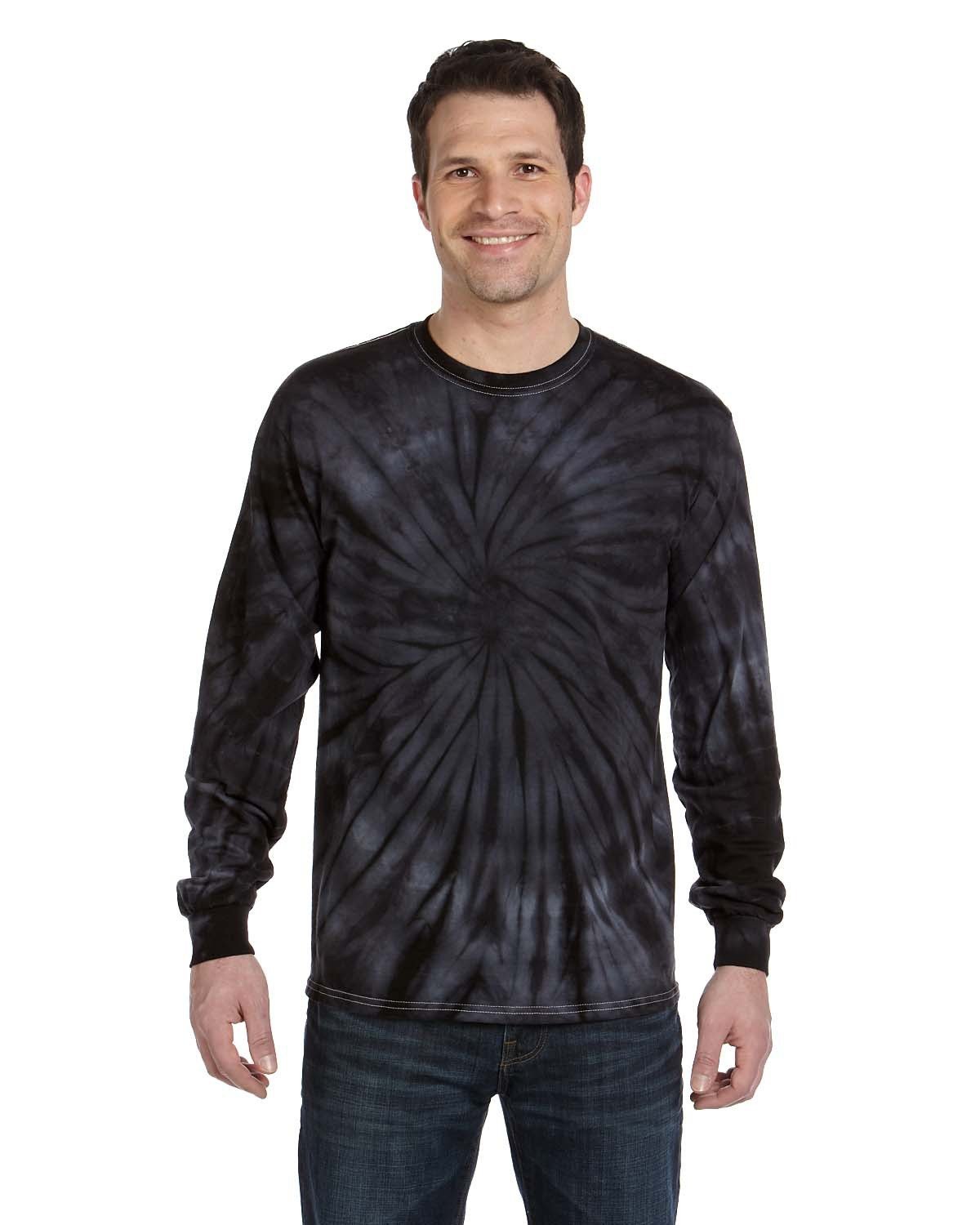 Tie - Dye CD2000 Adult 5.4 oz. 100% Cotton Long - Sleeve T-Shirt - Ninja Transfers