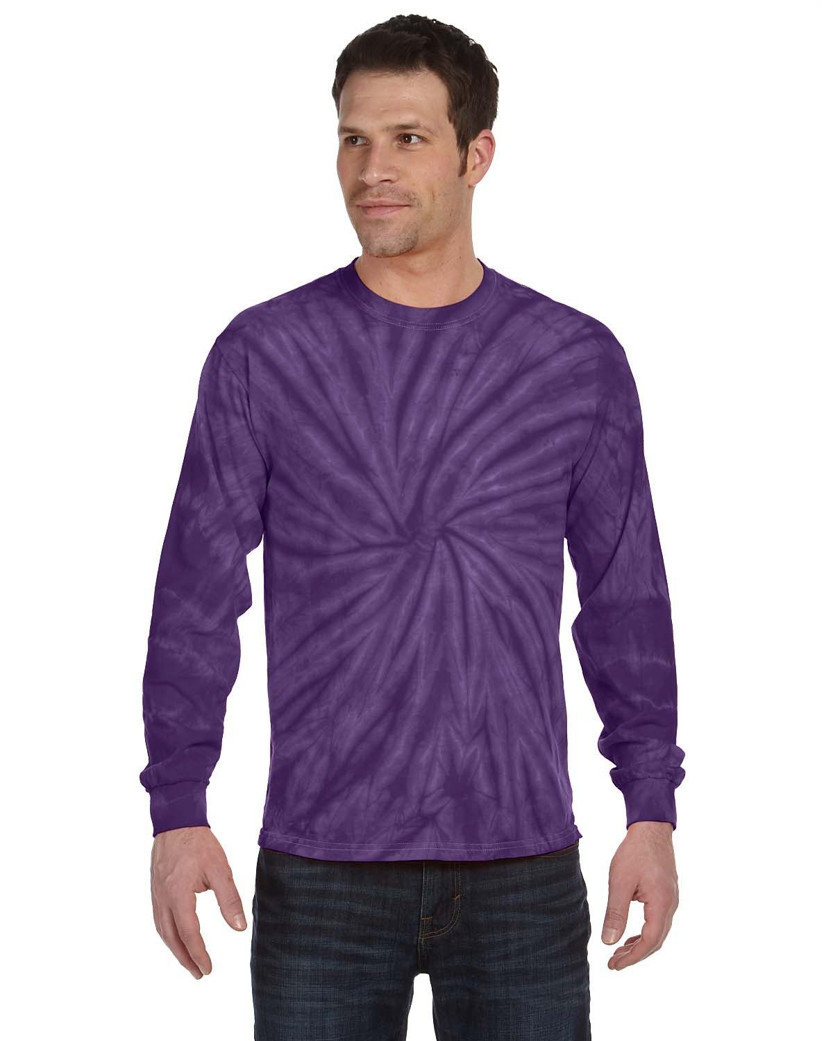 Tie - Dye CD2000 Adult 5.4 oz. 100% Cotton Long - Sleeve T-Shirt - Ninja Transfers