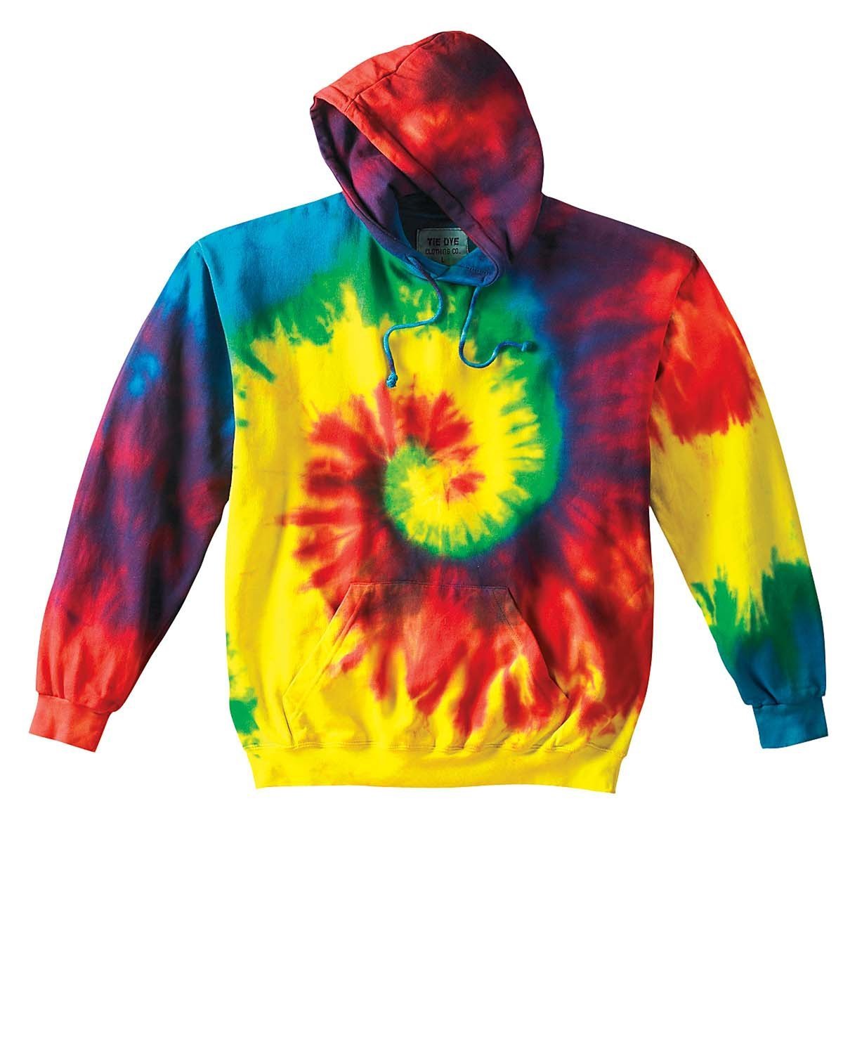 Tie - Dye CD877 Adult Tie - Dyed Pullover Hooded Sweatshirt - Ninja Transfers